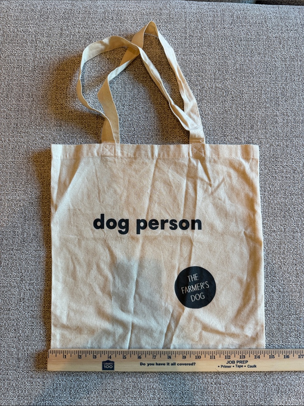 Dog Person Canvas Tote Bag - Natural NWOT